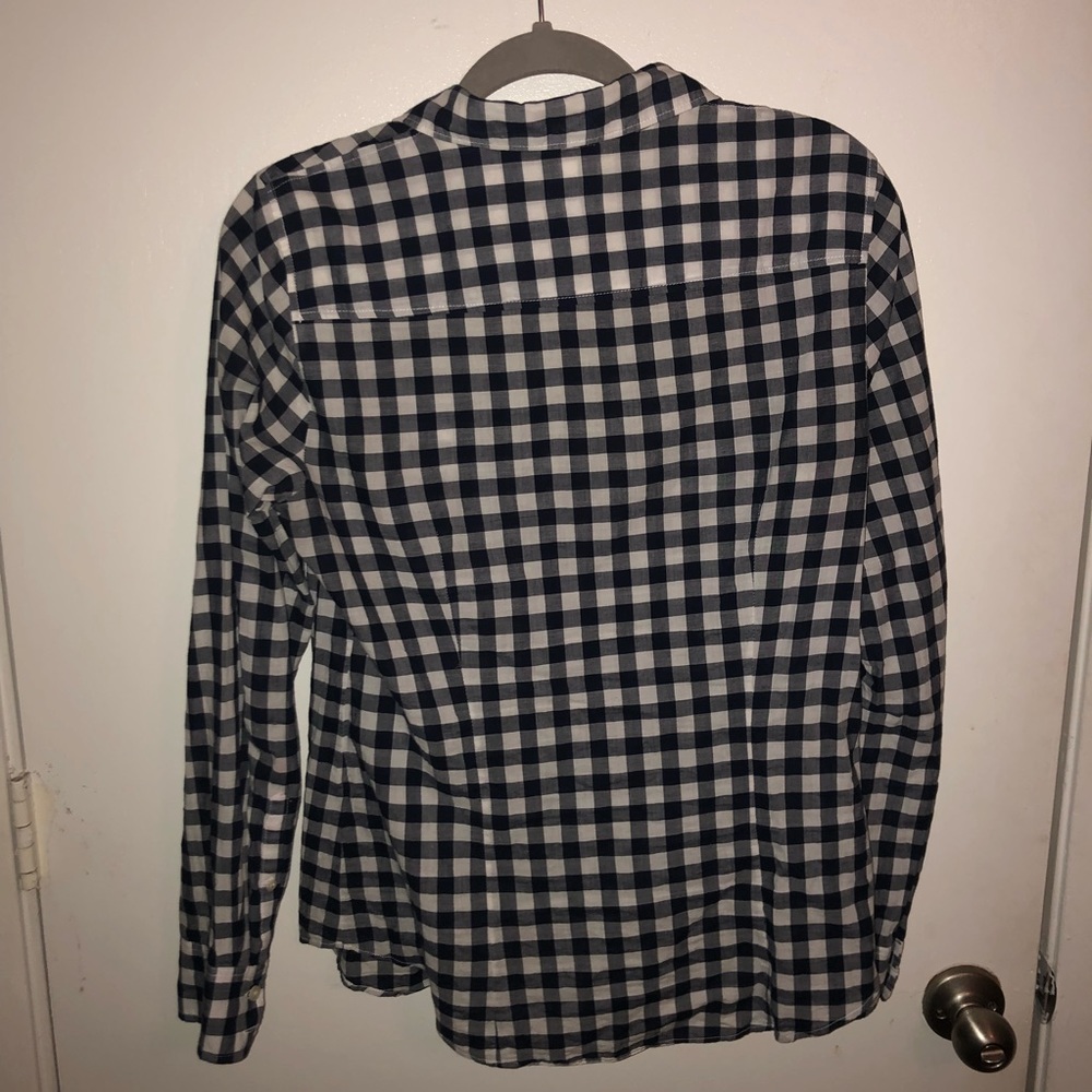 Jcrew Navy Gingham Button Down - image 3